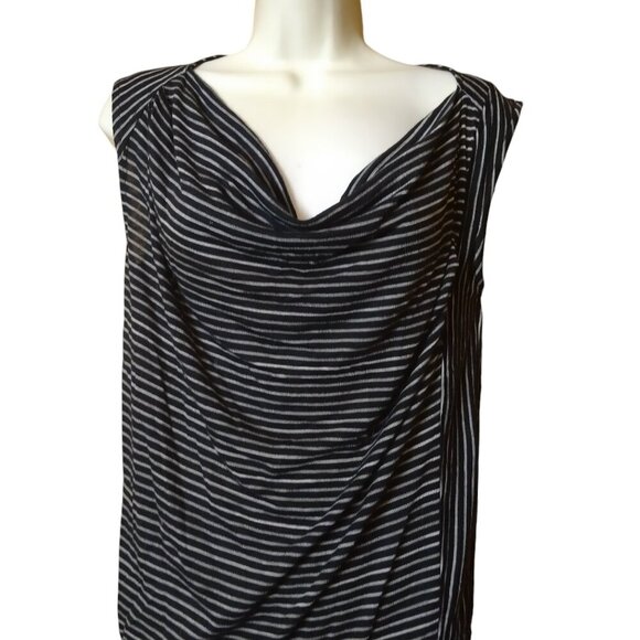 Derek Lam for Design Nations Women's XS Black White Striped Sleeveless Dress - Picture 2 of 9
